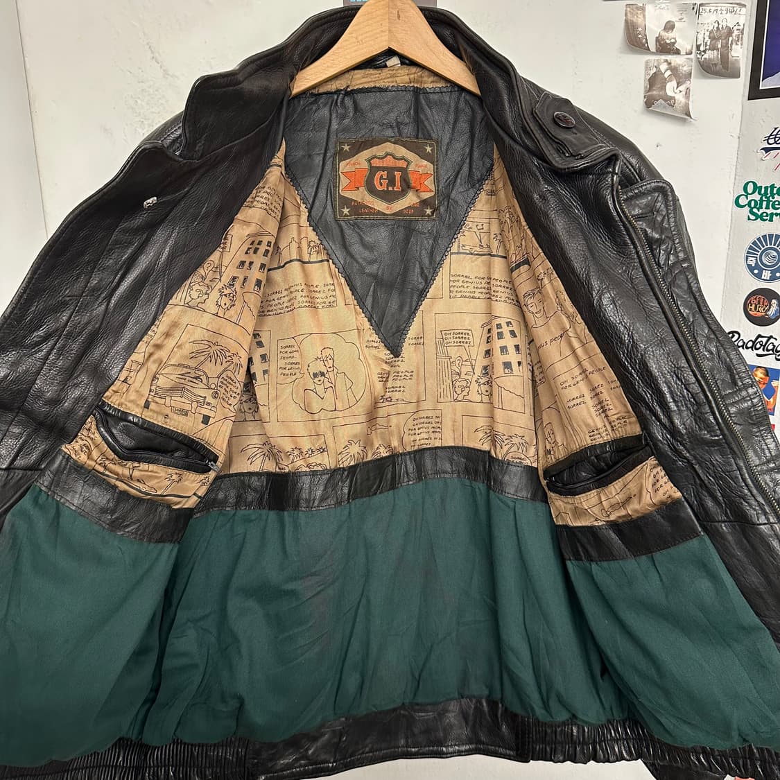 80’s 프랑스 카프스킨 바이커 자켓 상품이미지6