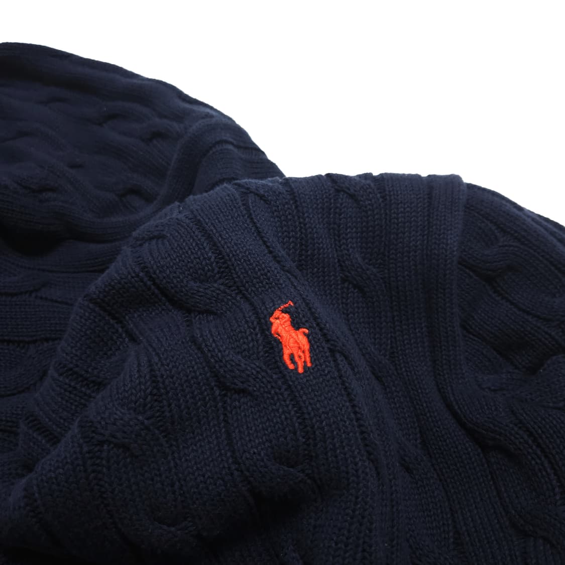 폴로 랄프로렌 케이블 꽈배기 니트 스웨터 네이비 상품이미지4
