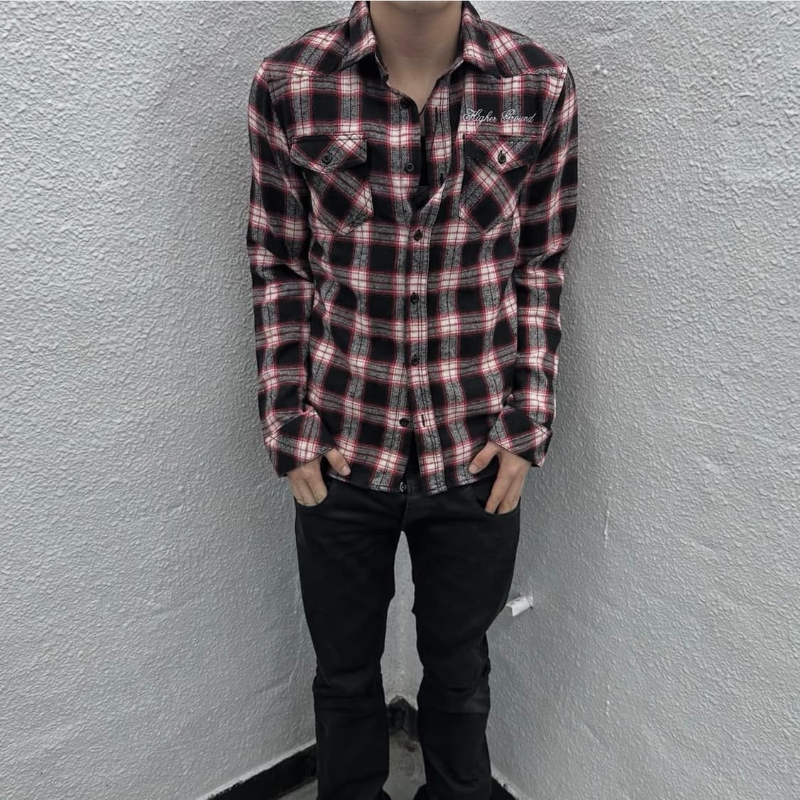 In the attic lettering tartan shirt 상품이미지4