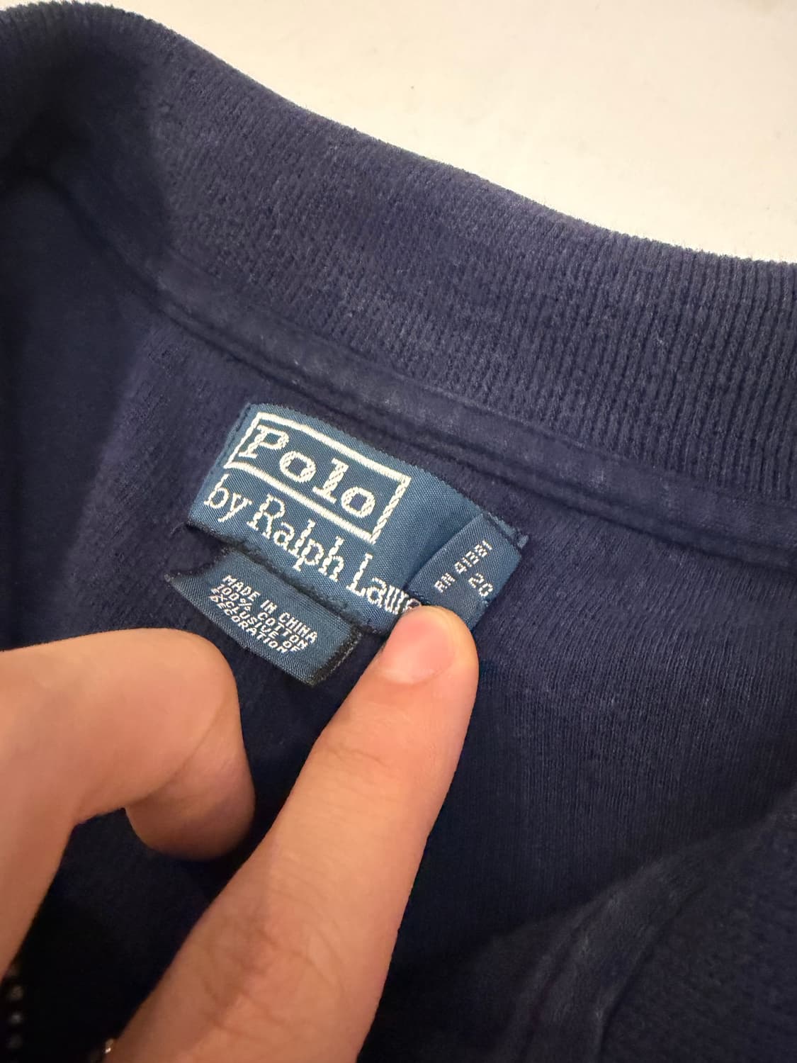 폴로 랄프로렌 반집업 니트 네이비 상품이미지4