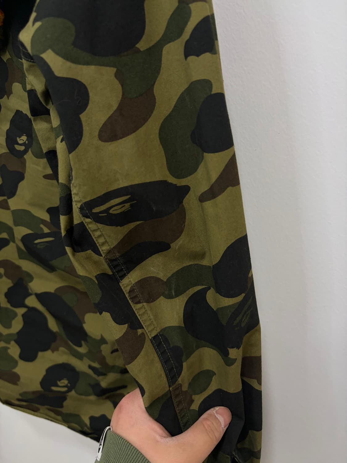 베이프 카모 샤크 후드 셔츠 자켓 상품이미지8