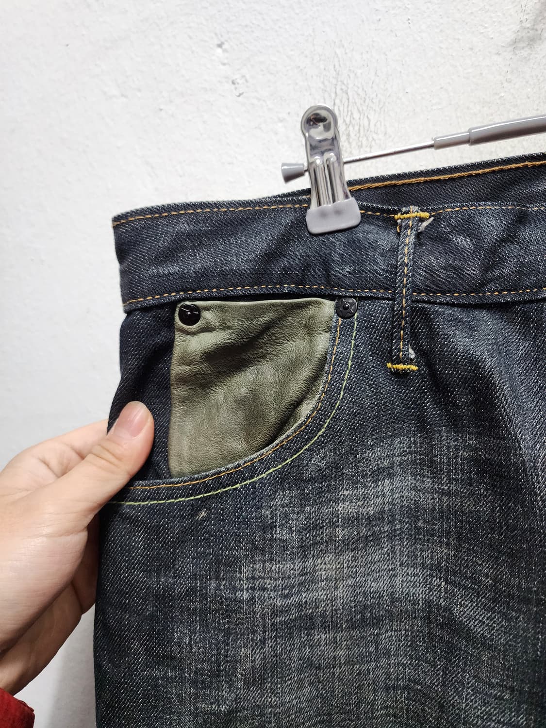 리바이스 빈티지 신치백 가죽배색 청바지 (벨기에 MADE) 상품이미지3