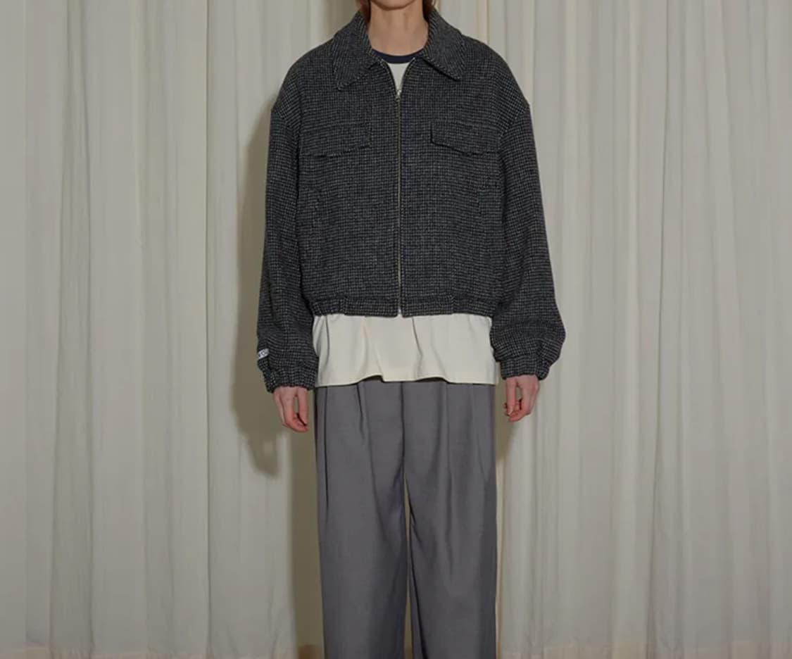 엔오르 체크 봄버 자켓 상품이미지1