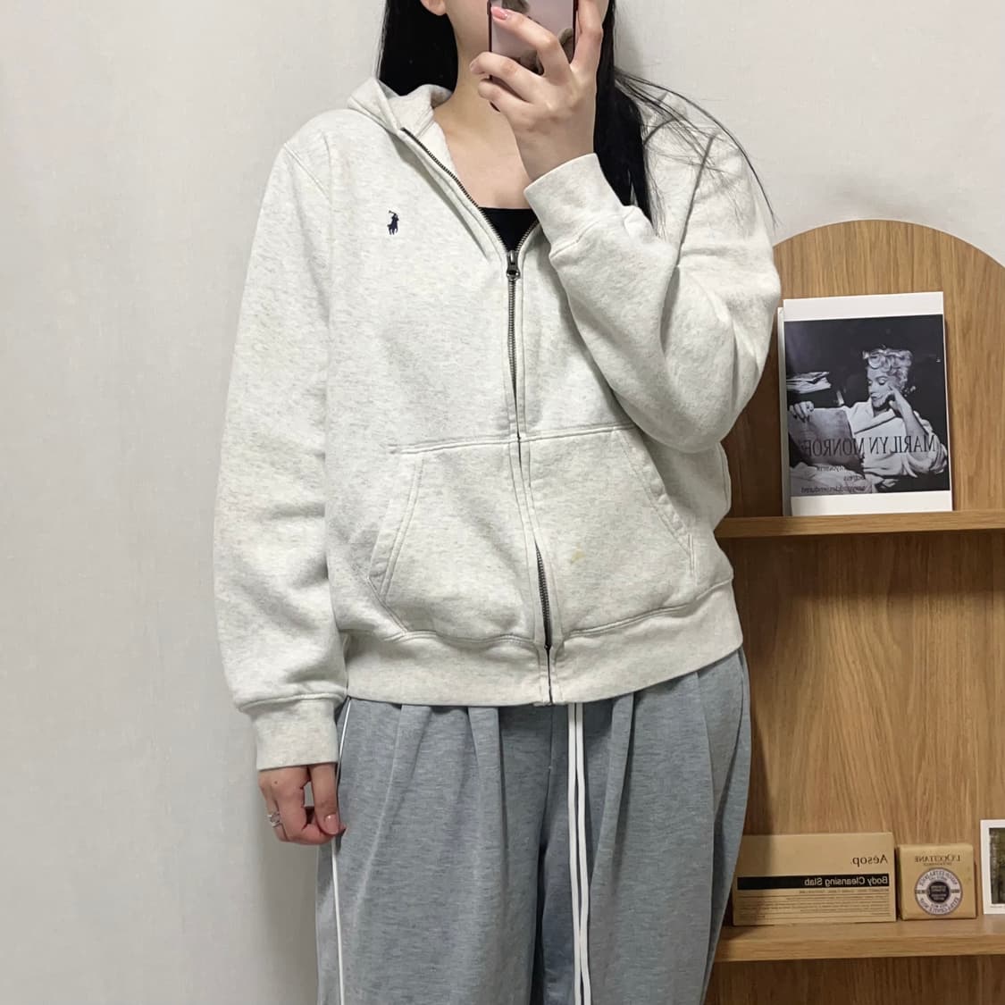 [정품] 폴로 그레이 / 네이비포니 기모 후집 [ XL ] 상품이미지3