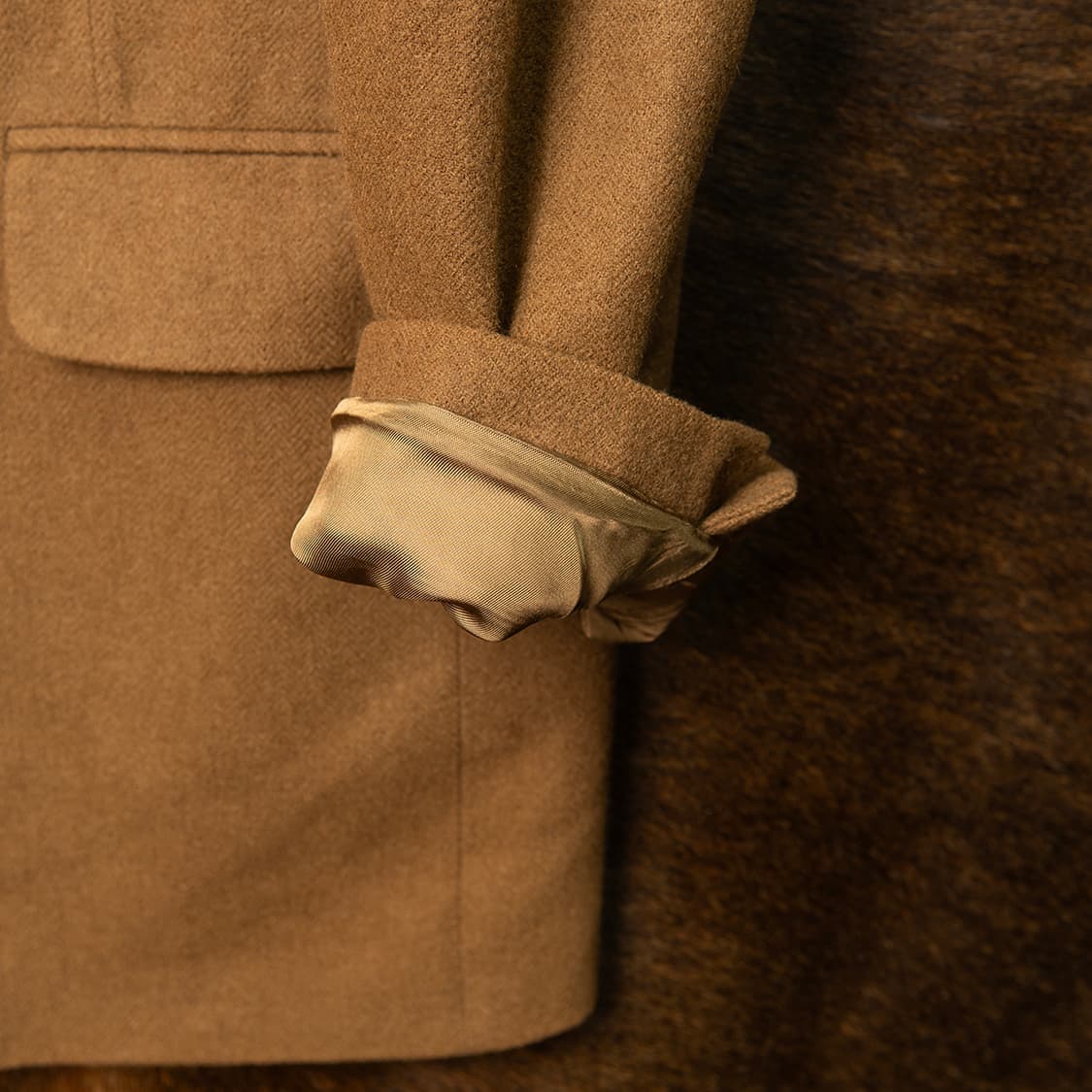 [115] 90s 브룩스브라더스 USA 메이드 카멜헤어 헤링본 블레이져 상품이미지4