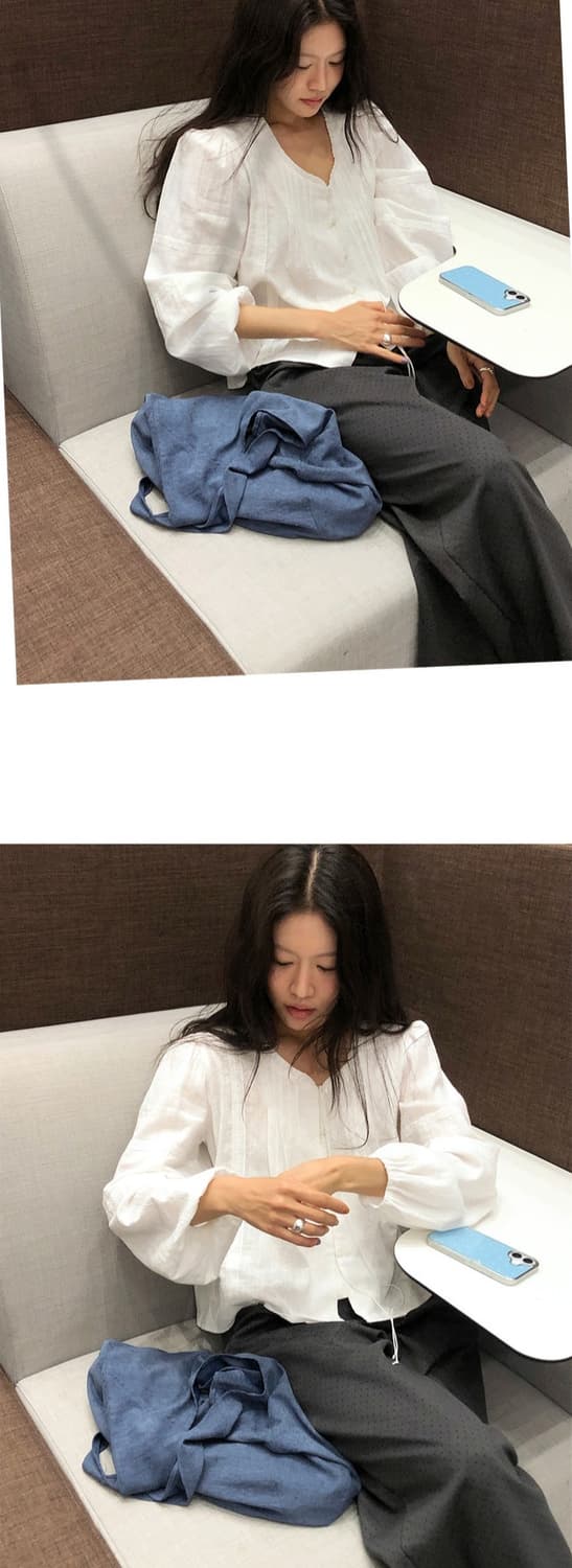 언더비 히그 레이스 셔링 블라우스 새상품 상품이미지2