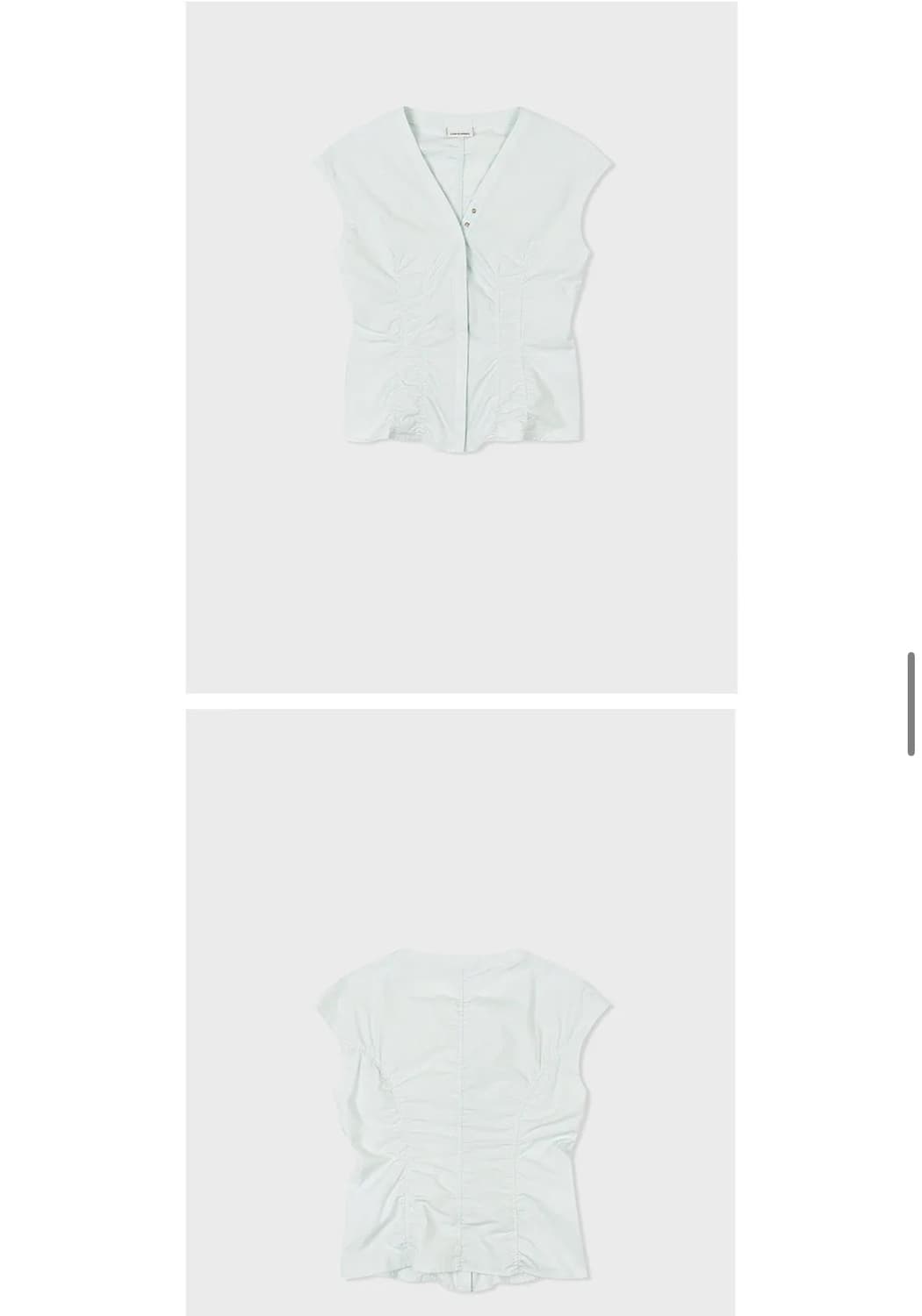 로우클래식 민트 반팔 셔츠 CAP SLEEVE SHIRT_MINT 상품이미지2