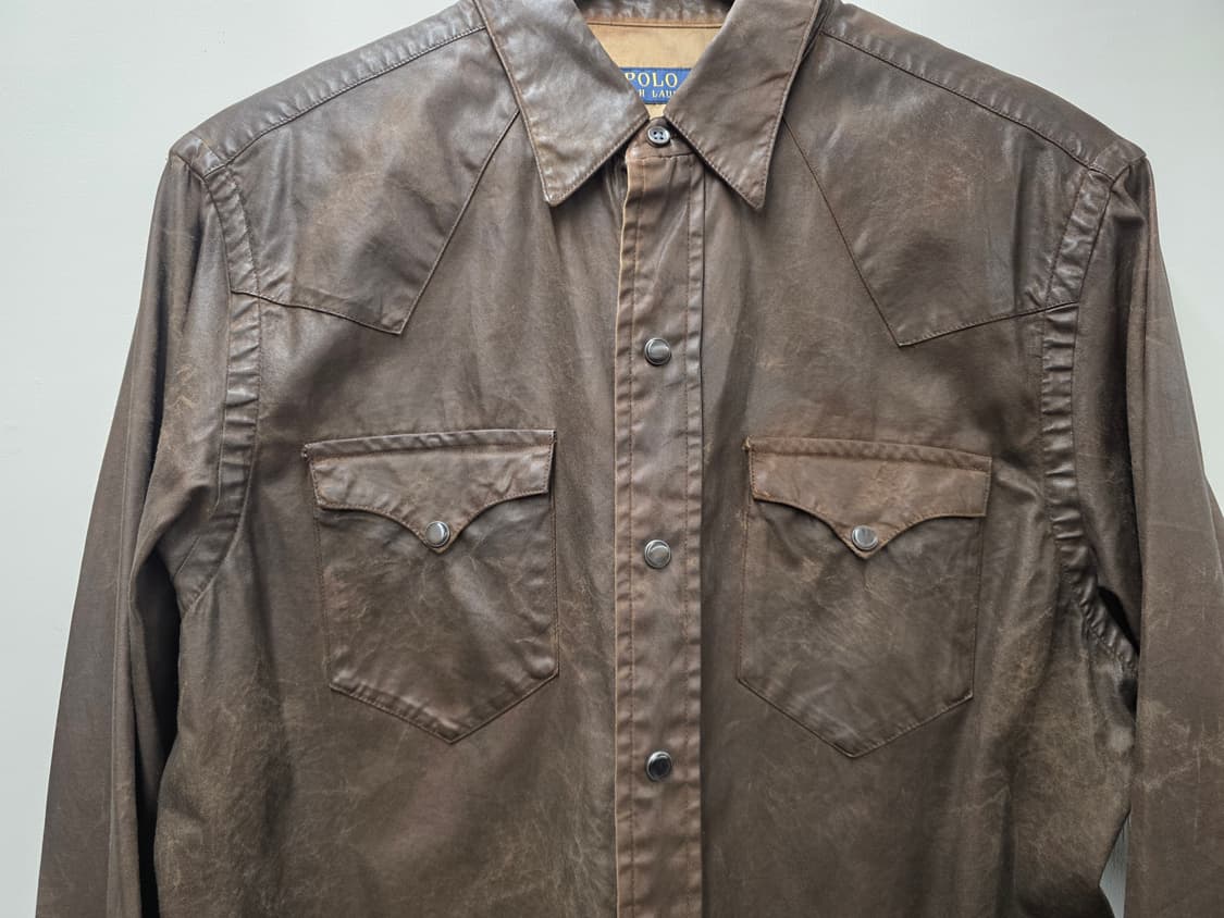 폴로랄프로렌 웨스턴 레더셔츠 펄스냅. 
싸이즈95~100 상품이미지2