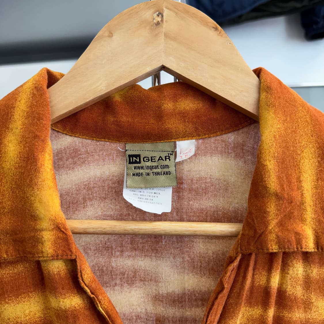 빈티지 레이온 하와이안 셔츠 made in Thailand (L) 상품이미지4