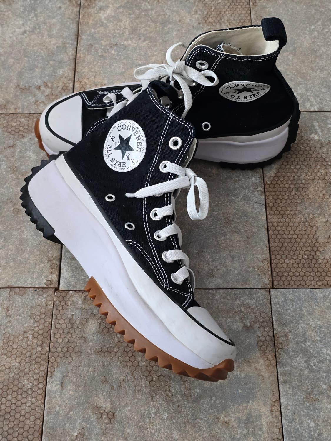 (225)컨버스 런스타 하이크 하이 검흰  상품이미지4