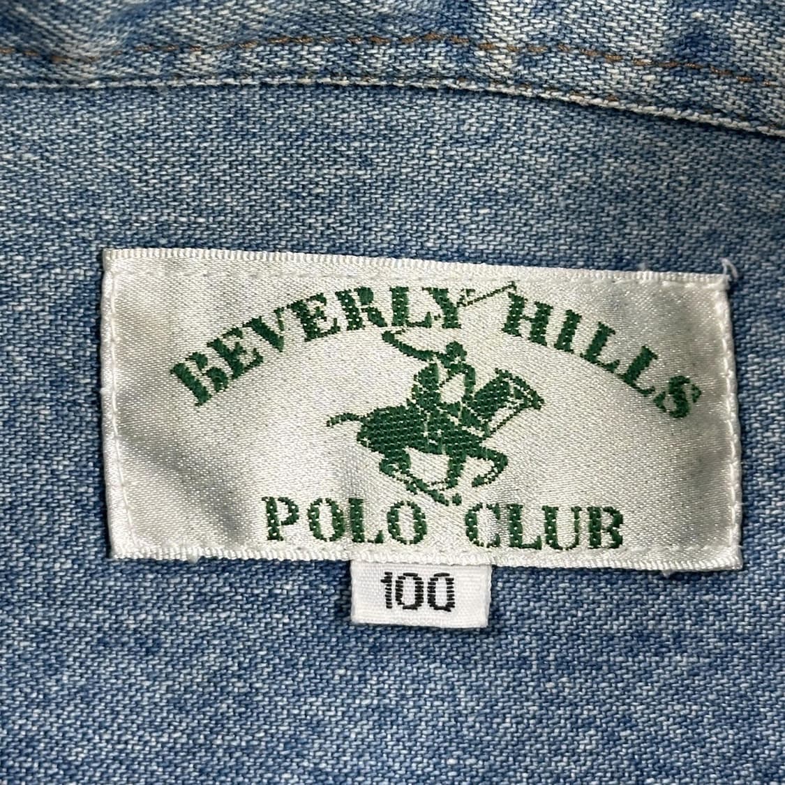 버버리힐즈 폴로클럽 빈티지 워시드 데님 셔츠 (L) 상품이미지5