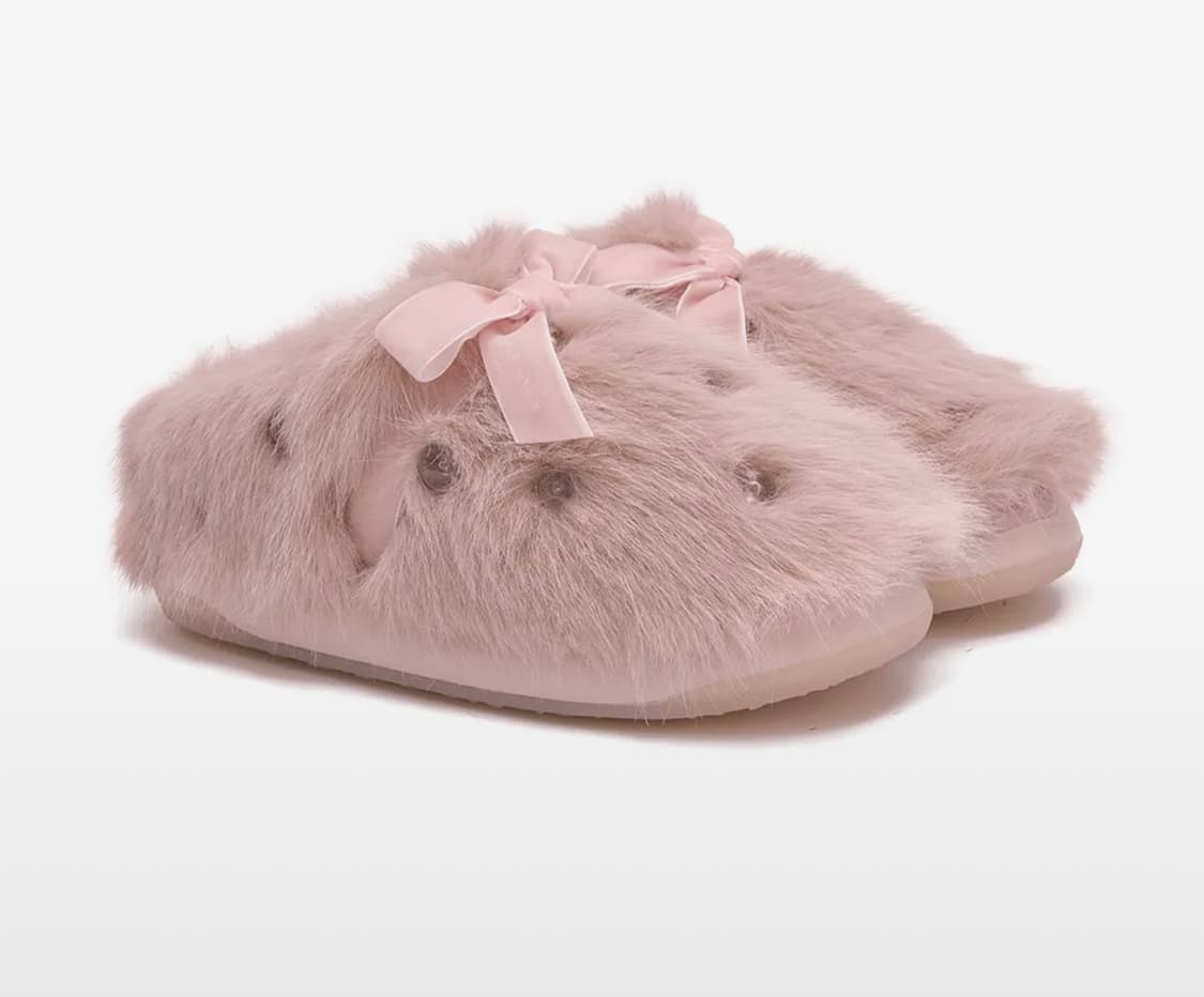 수잔팡 X 락피쉬웨더웨어 퍼 뮬 핑크 상품이미지2