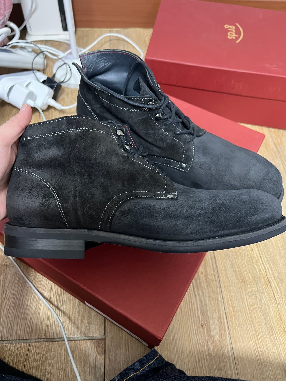 택포33) 그라더스 grds 부츠02 스웨이드 블랙 270 새상품 상품이미지5