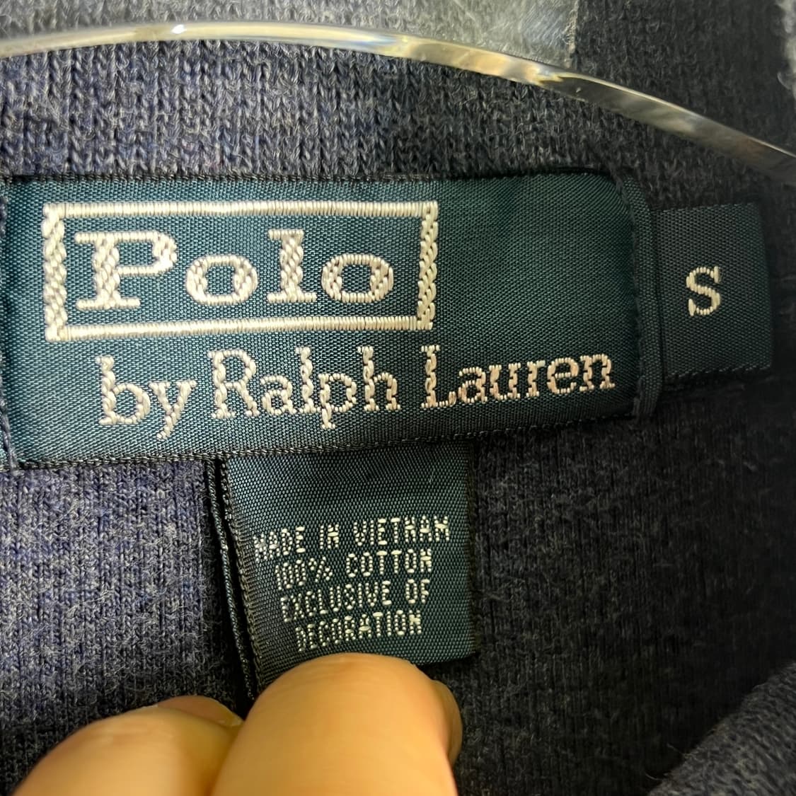 폴로 랄프로렌 네이비 하프집업 맨투맨 S 상품이미지3