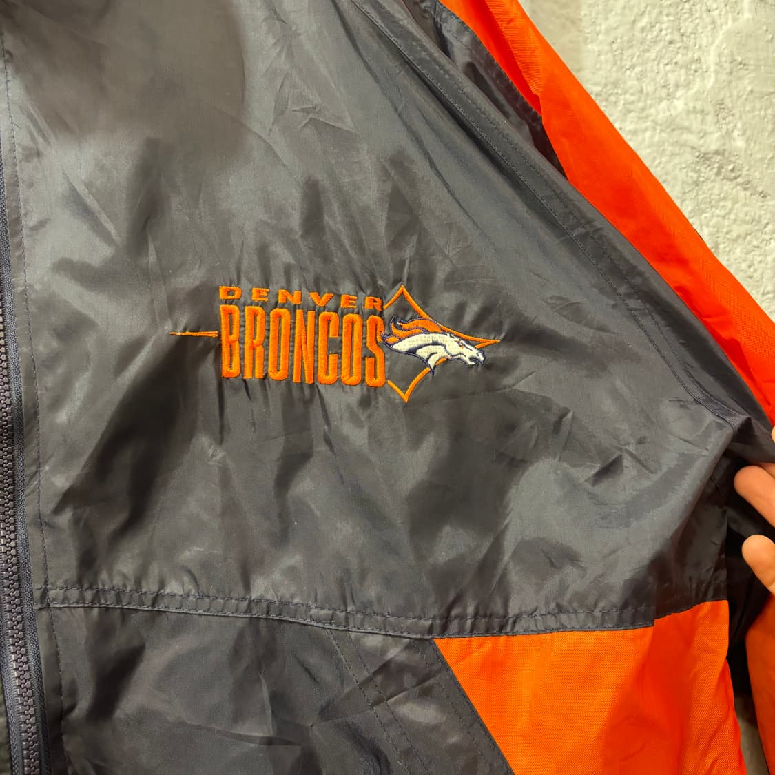 NFL X 스타터 90s 올드스쿨 덴버 브롱코스 바람막이 XL 상품이미지3