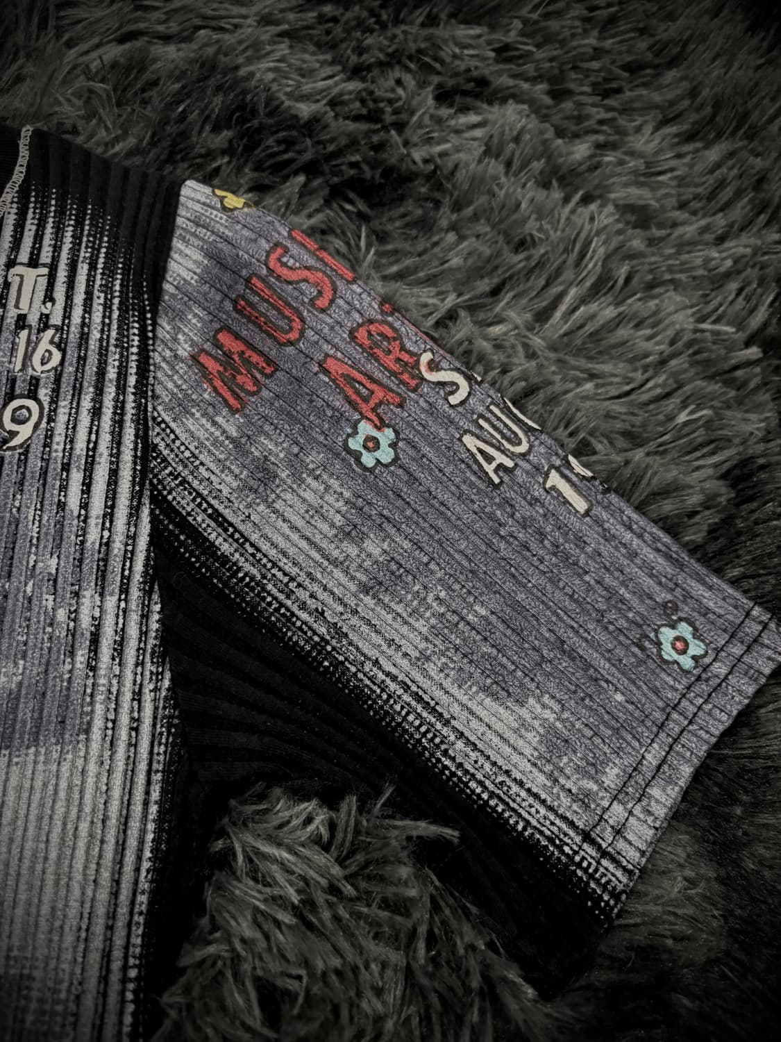 y2k 프린팅 골지 반팔 티셔츠 상품이미지5