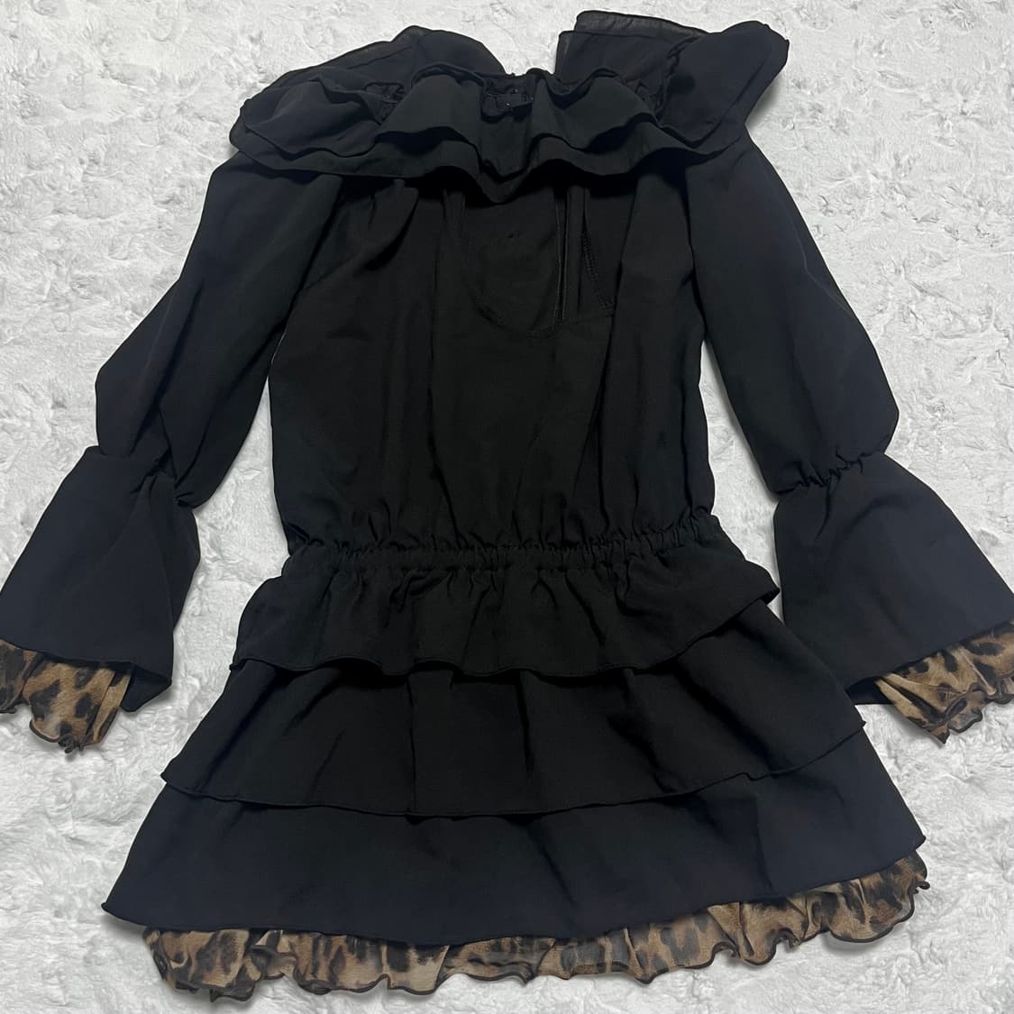 d.i.a 다이아 오프숄더 호피 갸루 원피스 상품이미지2