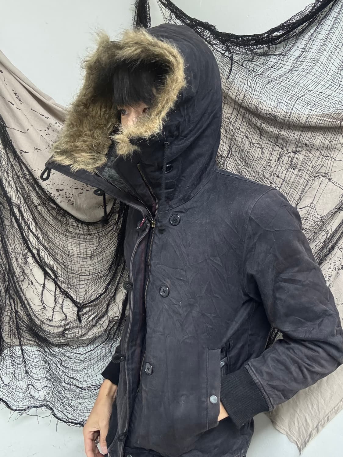 N2B Hoodie Fur&Zip Detail Jacket 상품이미지5