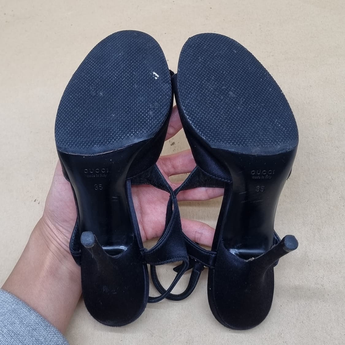 구찌 힐샌들35 220 굽11 상품이미지3