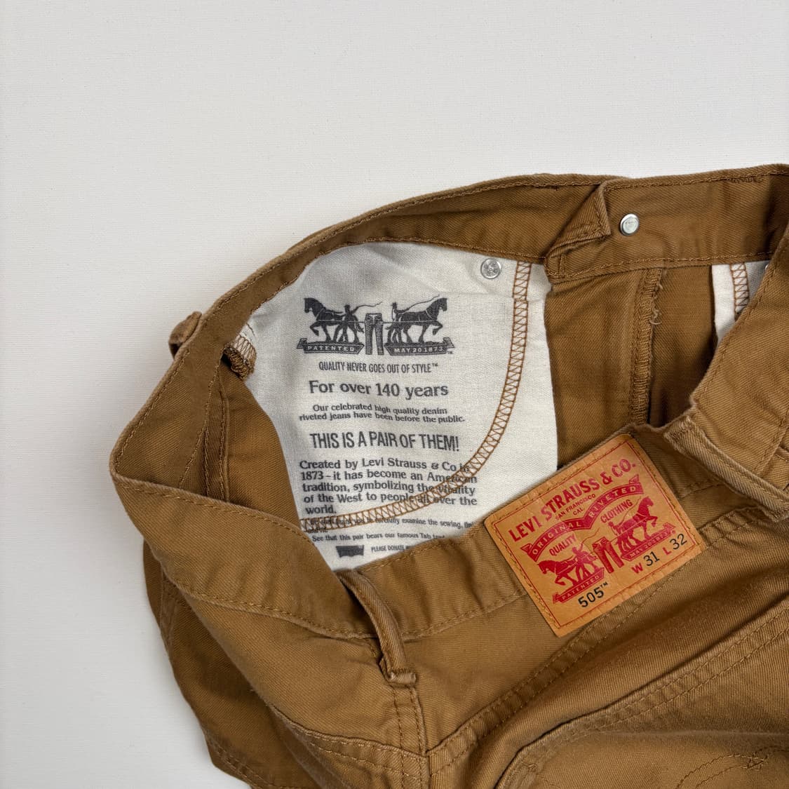[34x32] 10s Levi’s 514 beige pants 상품이미지6
