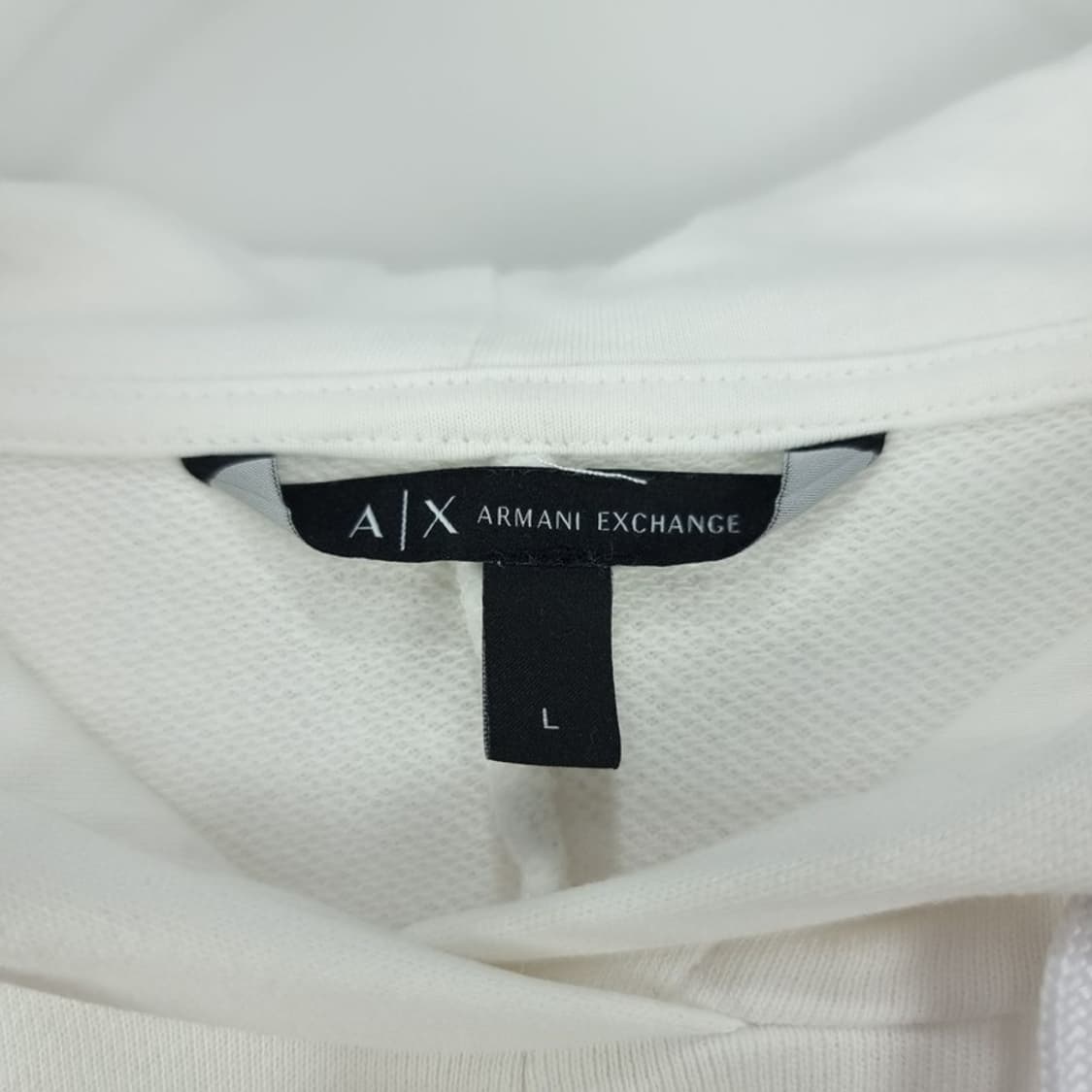 [아르마니] 로고 프린팅 오버핏 후드티 화이트 P01602 상품이미지6