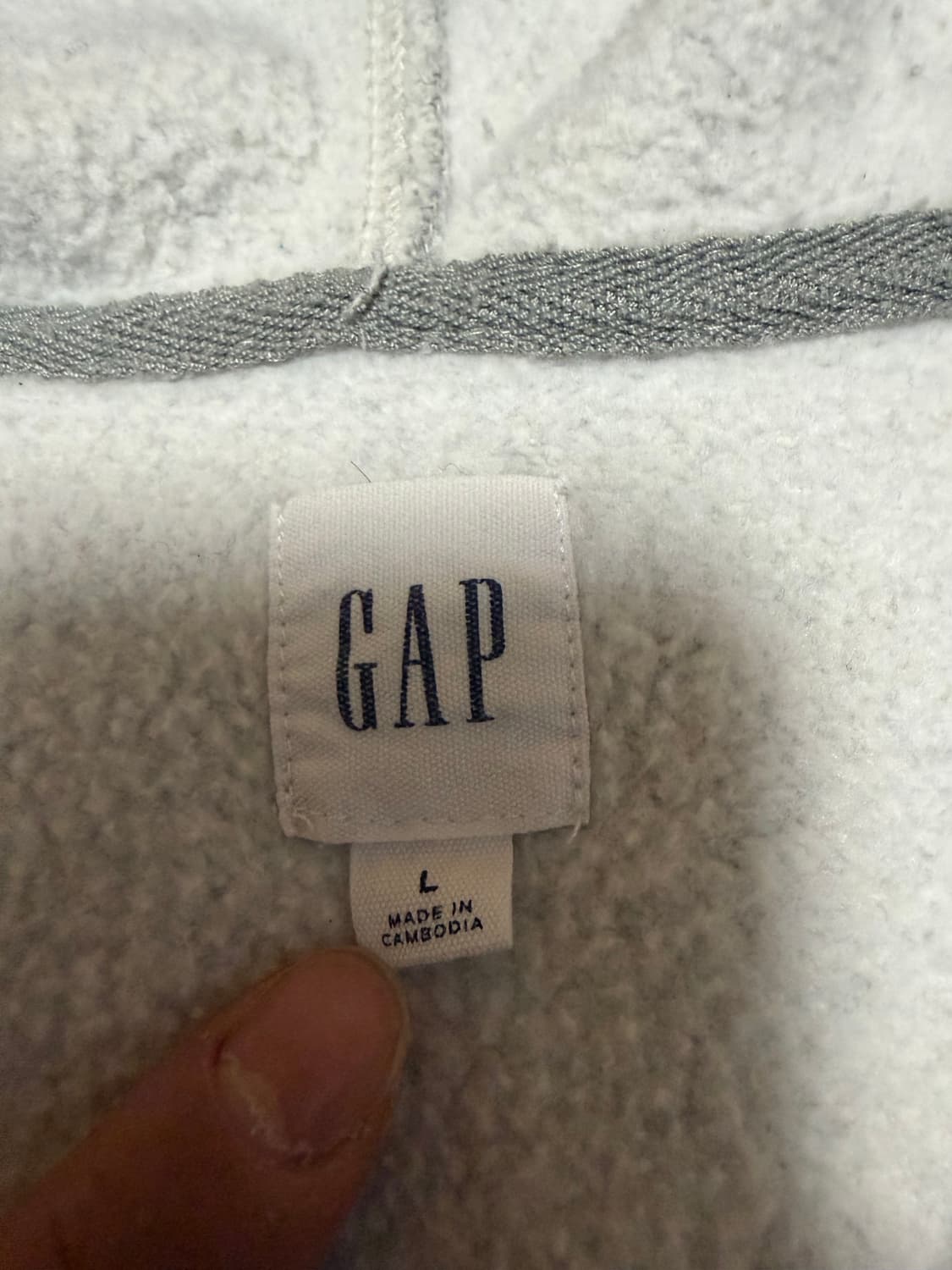 [L] GAP 갭 집업후드 그레이 상품이미지3