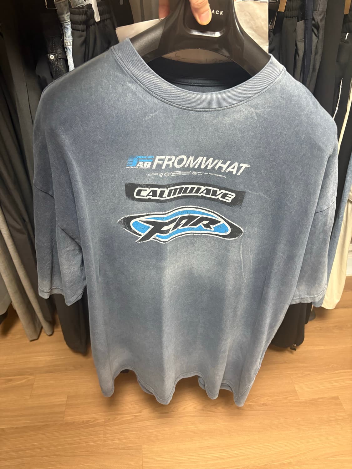 파아카이브 far washed logo 티셔츠 네이비 1 상품이미지3