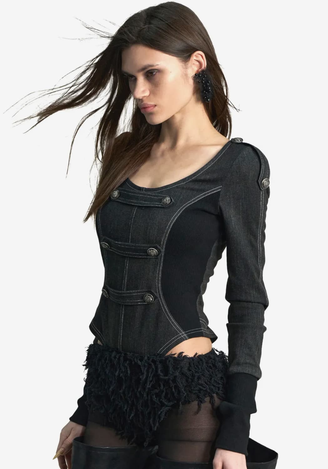 키묘 아머바 하이 레그 컷 탑 상품이미지1