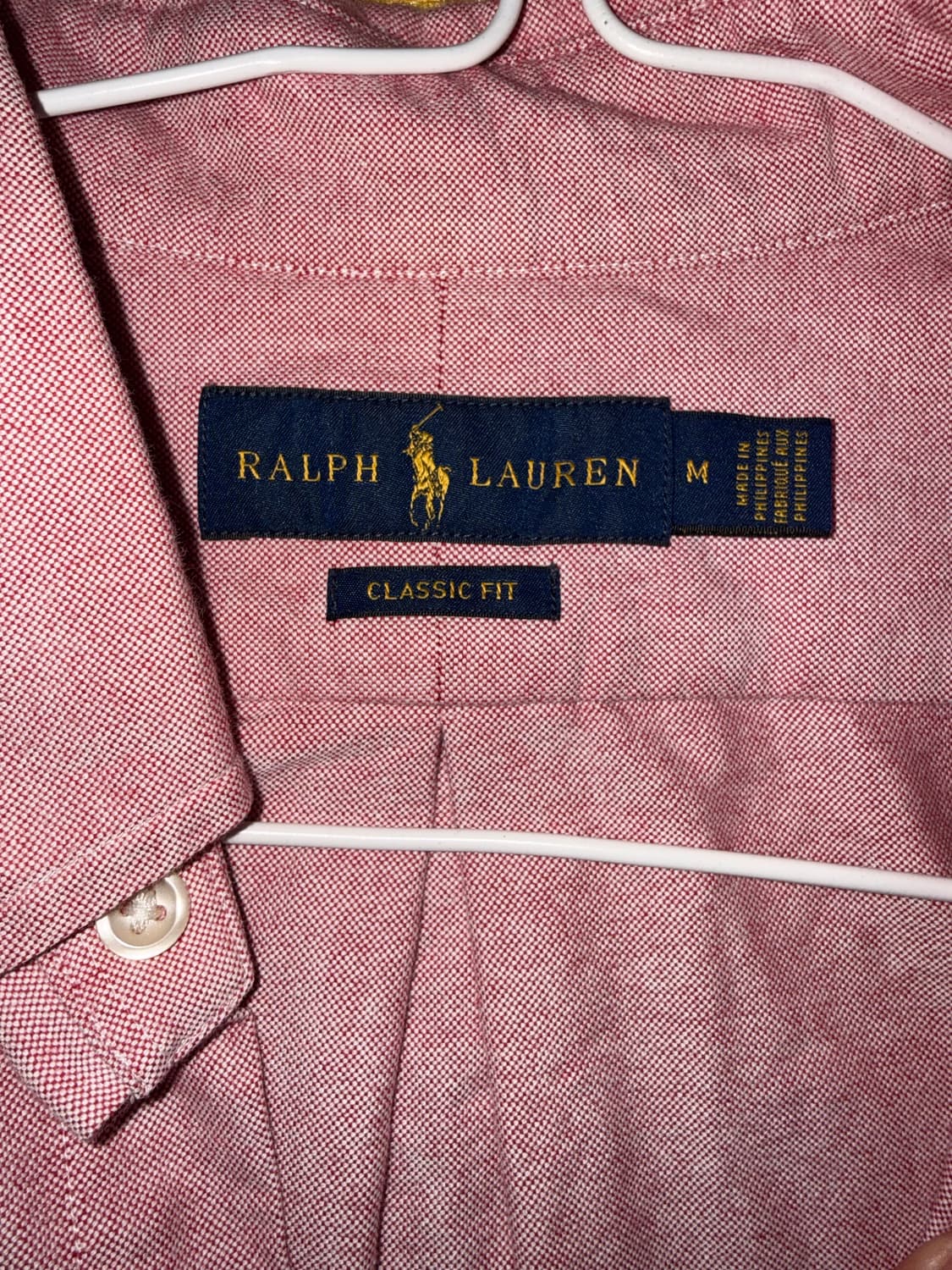 폴로 랄프로렌 와펜 옥스퍼드 셔츠 핑크 M 상품이미지3