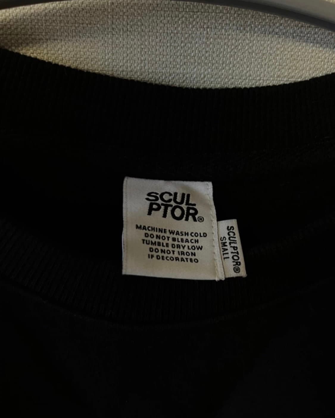 Sculptor 스컬프터 자수 맨투맨 블랙 상품이미지3