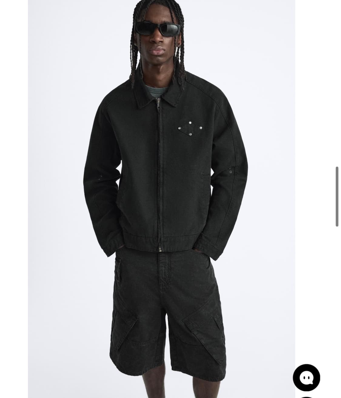 (새상품)(L) ZARA 자라 스터드 워시드 자켓 판매 상품이미지2