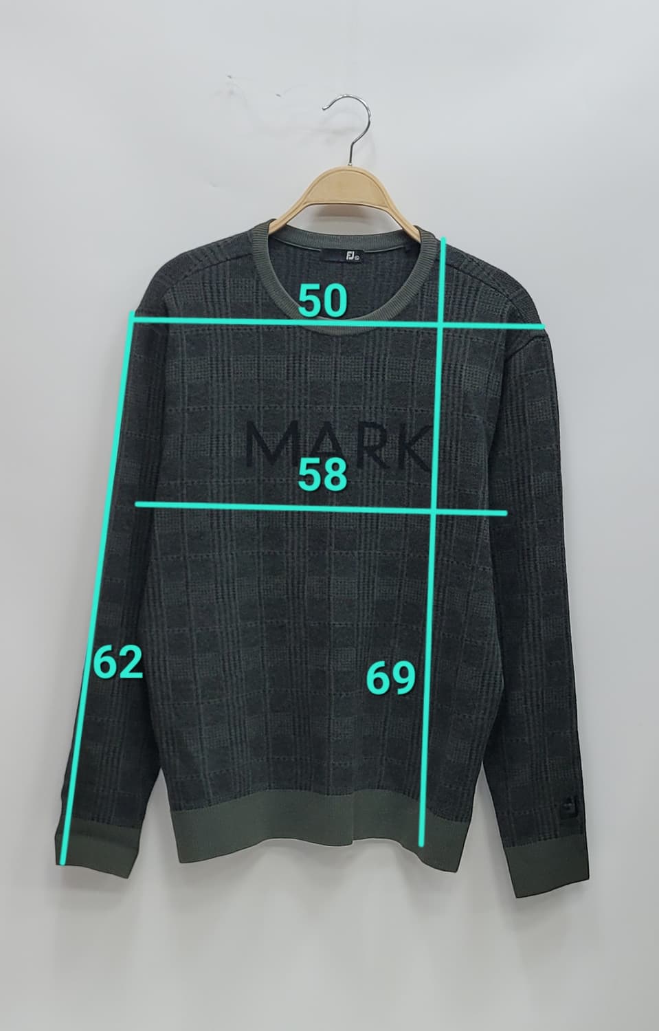 FOOTJOY 20FW 풋조이 라운드넥 체크 니트 / 남 XL (105) 상품이미지10