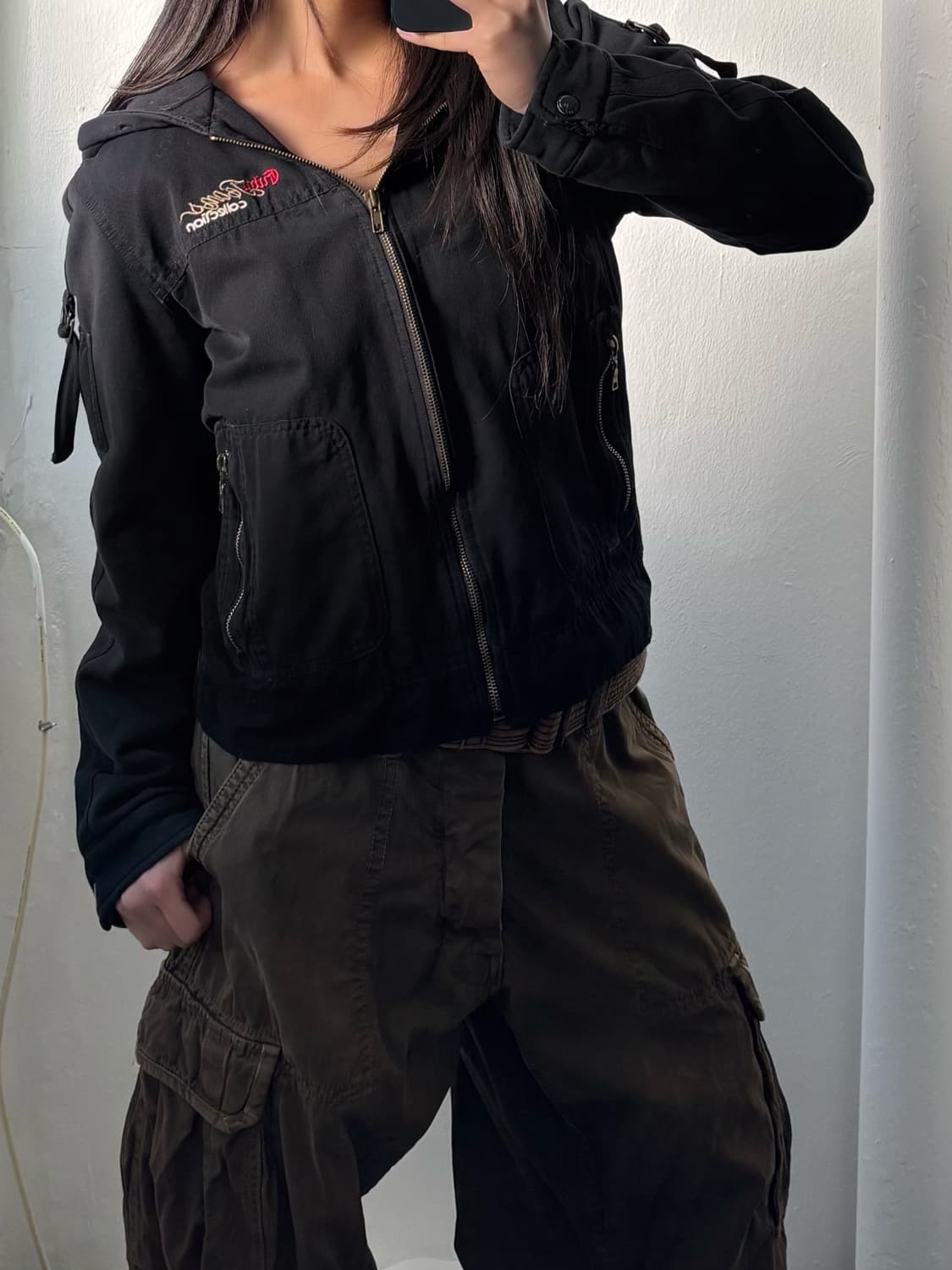 Fubu Black Hood Zip-Up Jacket 상품이미지4