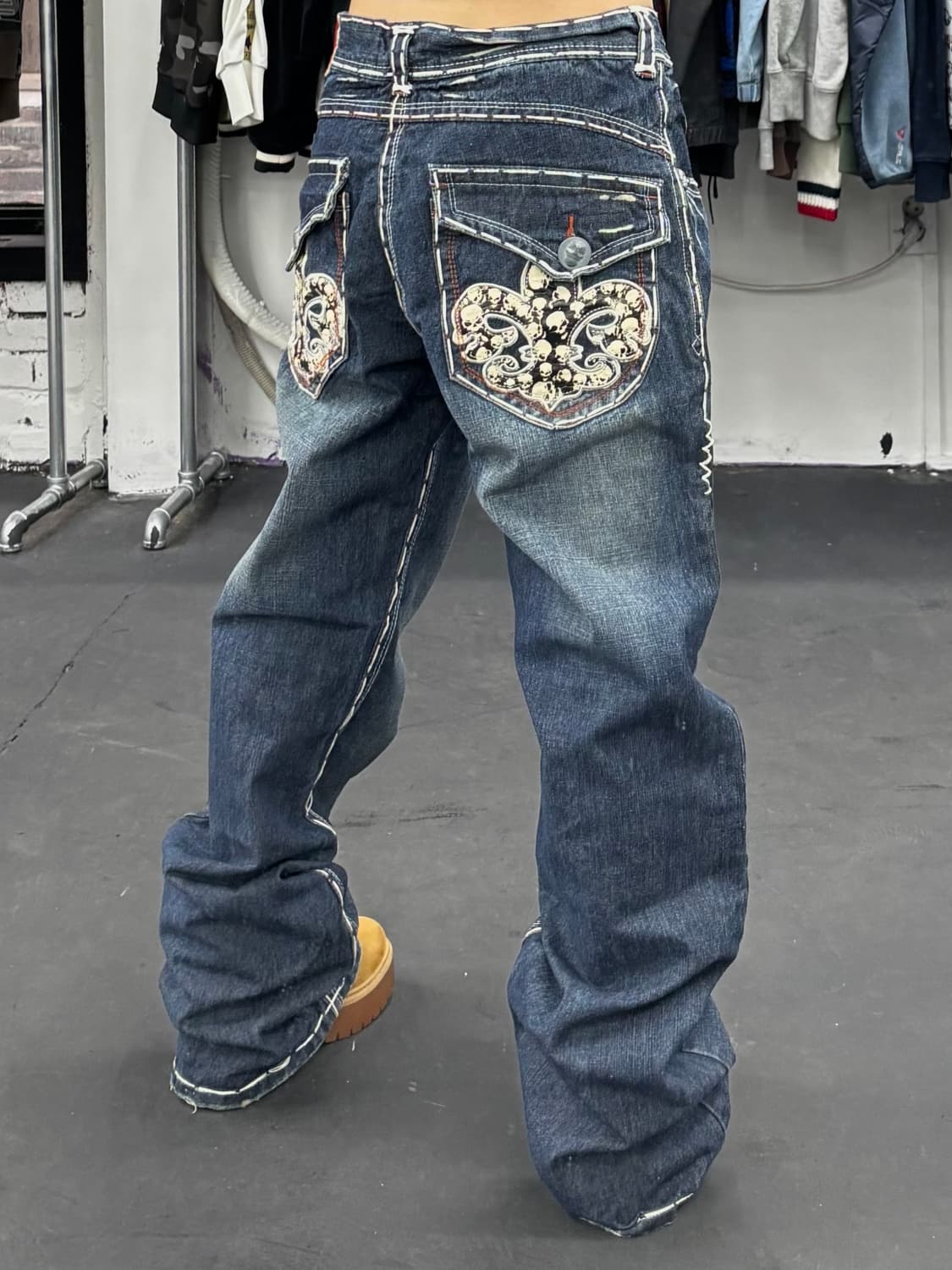 라구나비치 Y2K 스컬 데님팬츠 상품이미지5