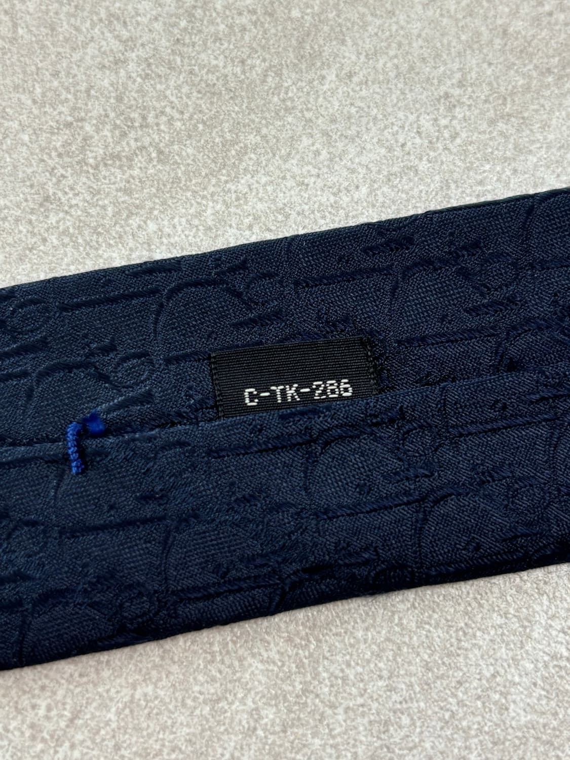 디올 오블리크 실크100 다크네이비 넥타이 상품이미지4