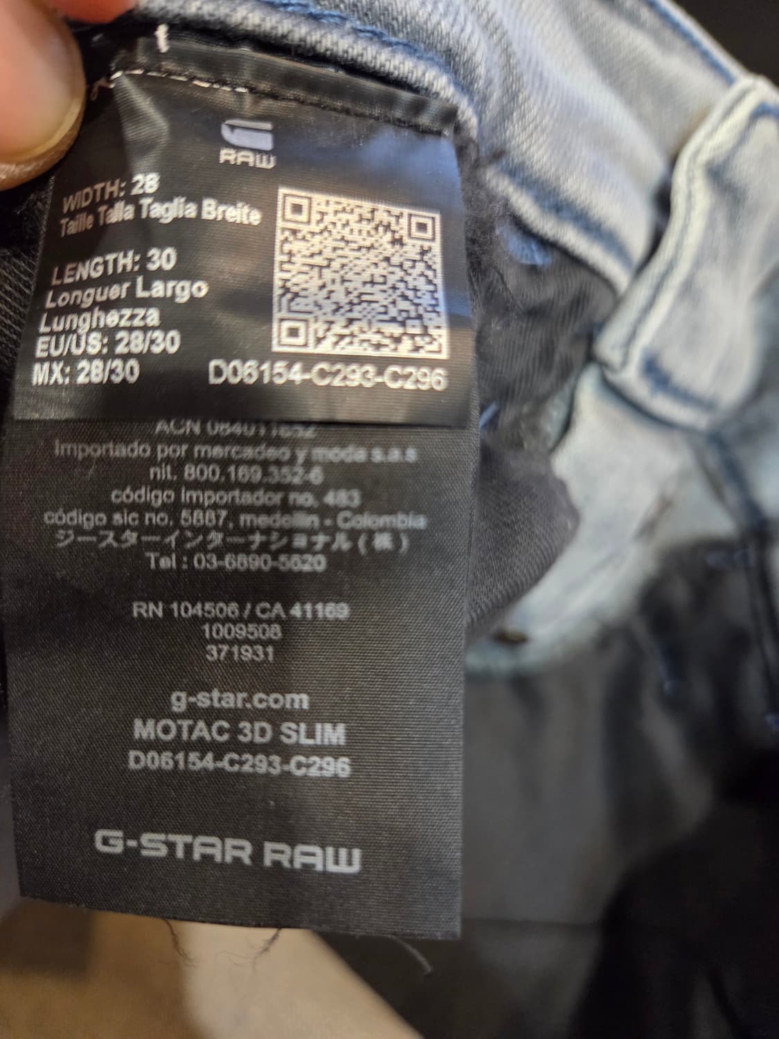 G-STAR MOTAC 3D SLIM 데님 팬츠(W28/L30)디피용 상품이미지6