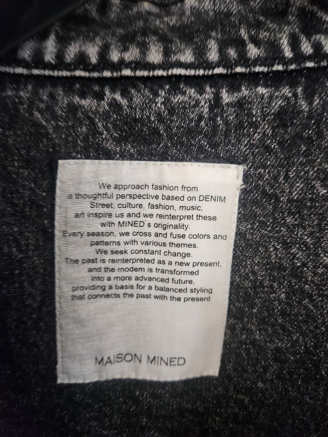%새제품% 메종미네드 데님 라이더 자켓 L블랙 워싱 자켓 상품이미지4