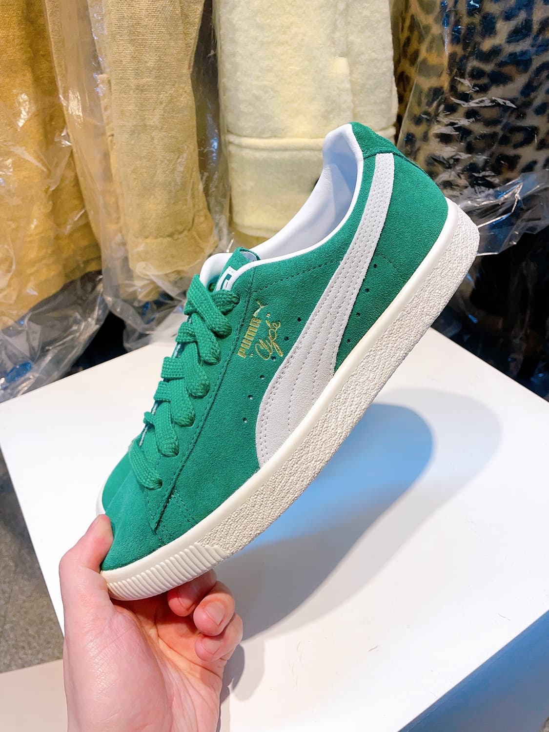 (정품/새상품) 퓨마 남성 그린 클라이드 OG 스니커즈 상품이미지1
