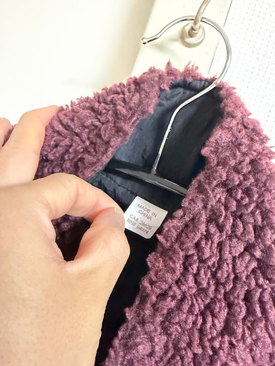 (M) 스투시 쉐르파 리버시블 자켓 버건디 새상품 상품이미지5