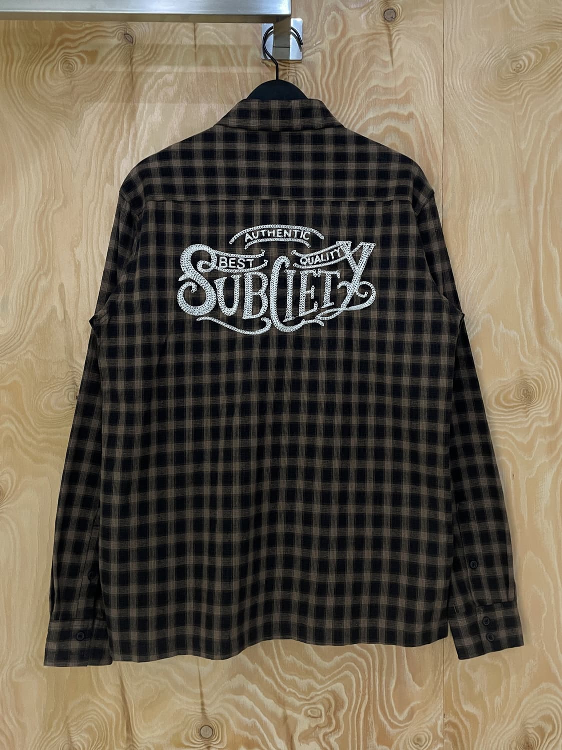 Subciety 체인 스티치 체크 셔츠 상품이미지4
