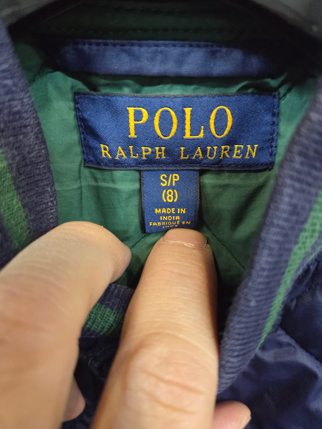 폴로랄프로렌 키즈 퀄팅 자켓 8세 상품이미지3