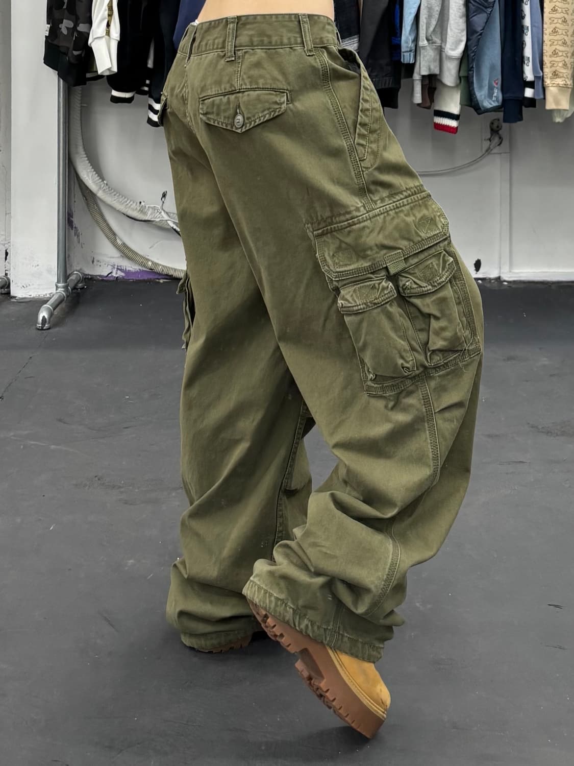 VTG 그런지 카키 카고팬츠 상품이미지2