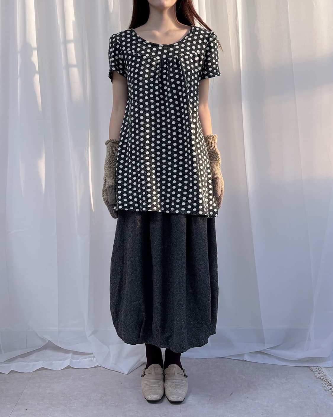 kkomi dot a line top 상품이미지1