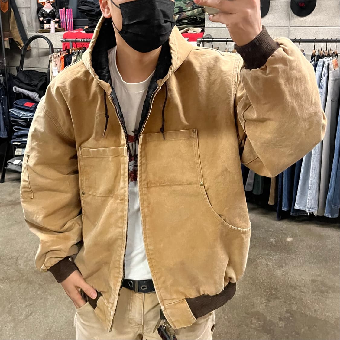 90s Tough duck 후드 워크 자켓 (110) 상품이미지7