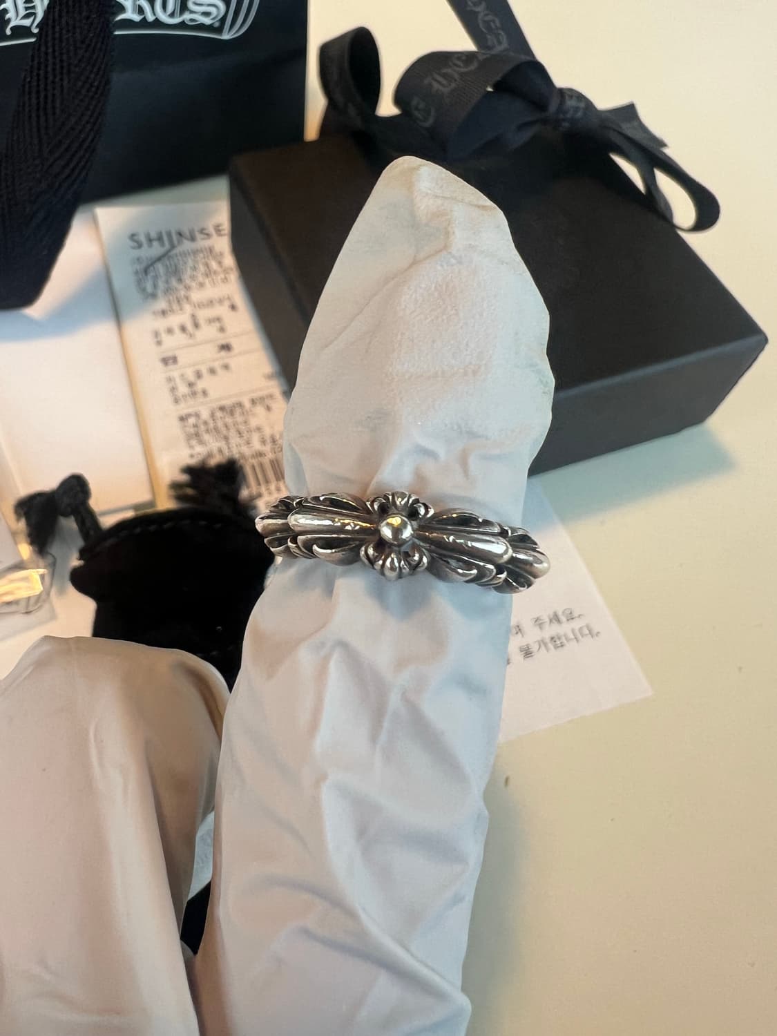 [us9.5] 크롬하츠 베이비더블플로랄링 상품이미지9