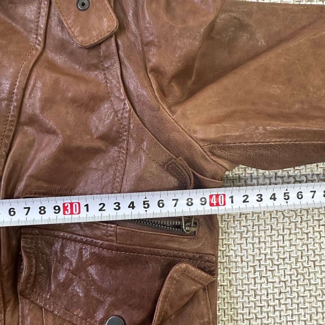 실측확인 양가죽 울 후드 자켓 0428D 상품이미지6