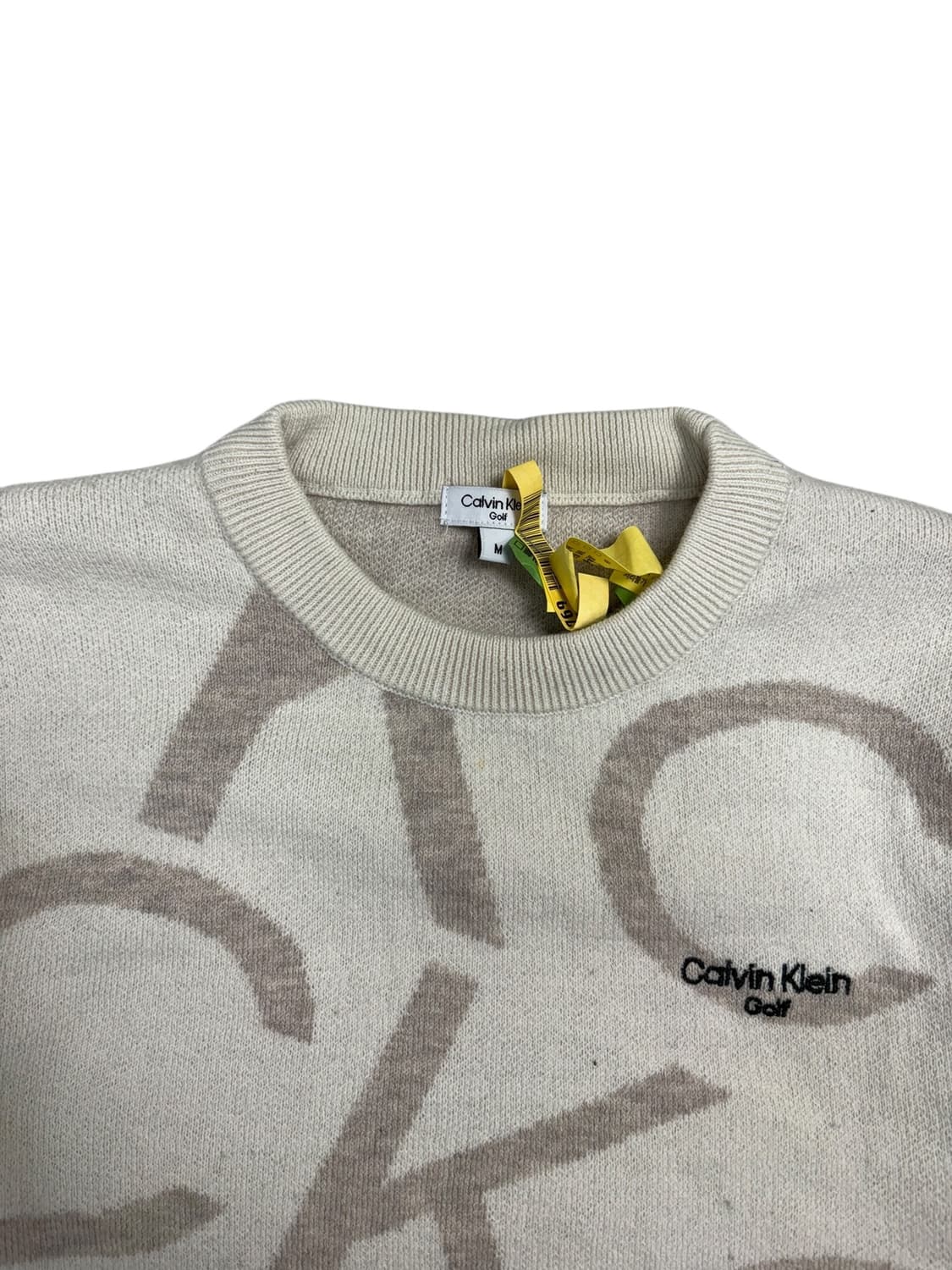 캘빈클라인 골프 CK 패턴 니트 아이보리 상품이미지4