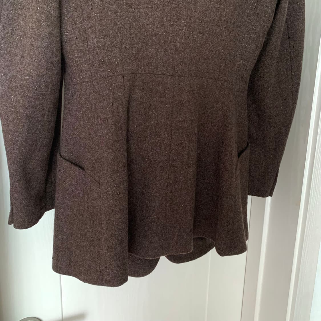 이세이 미야케 브라운 패널 울 자켓 블레이저 상품이미지6