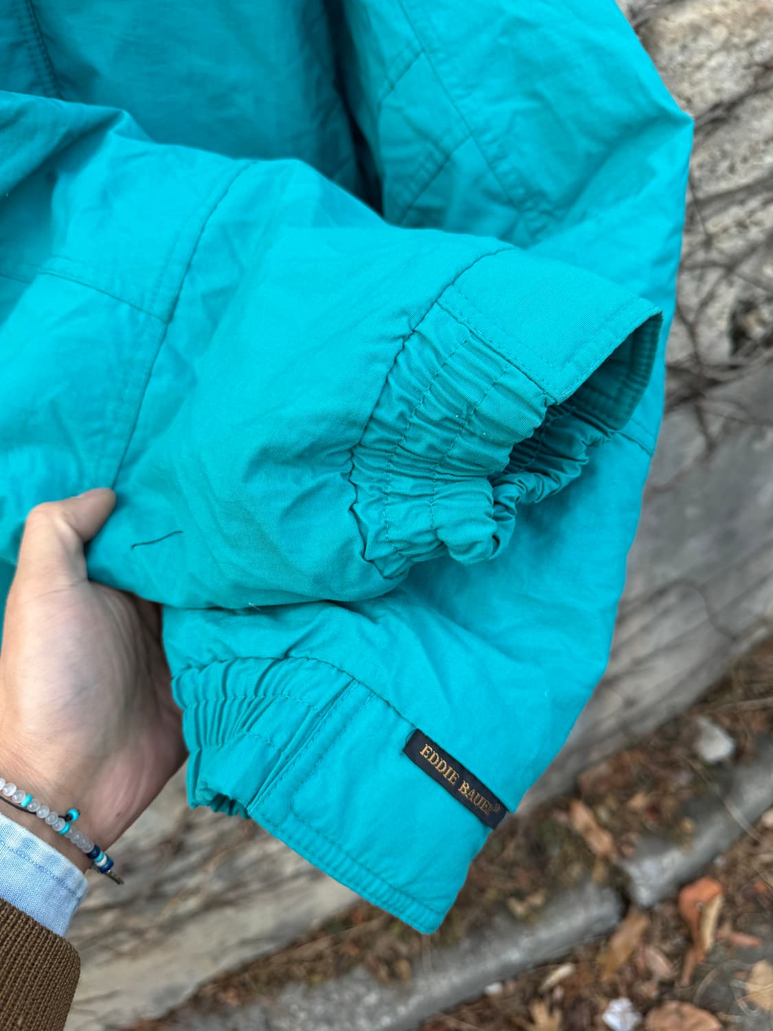 80~90s 에디바우어 빈티지 구스 다운 나일론 쉘 패딩 자켓 상품이미지7