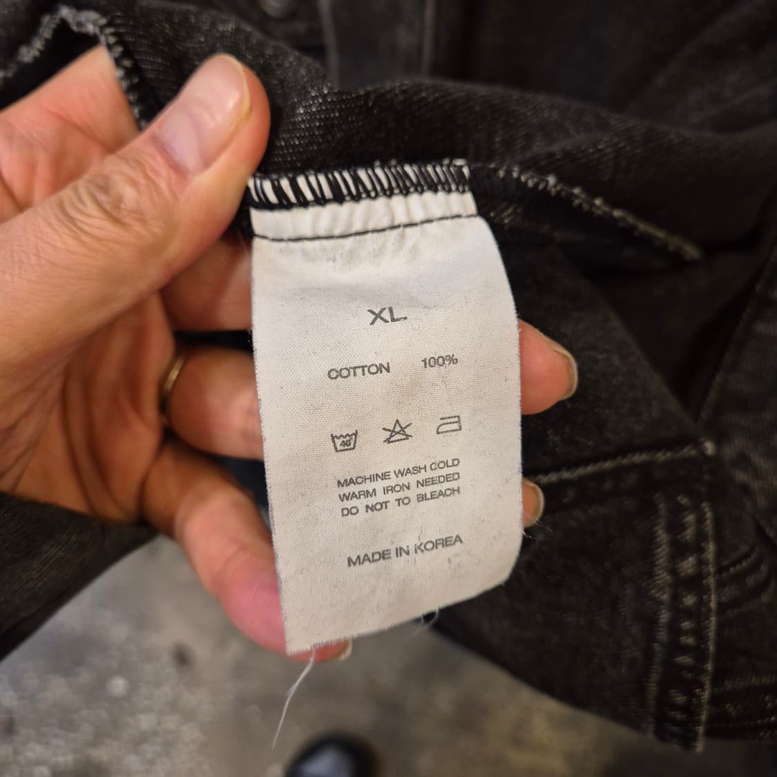 XL(착샷잇음) 차콜 데님자켓 상품이미지5